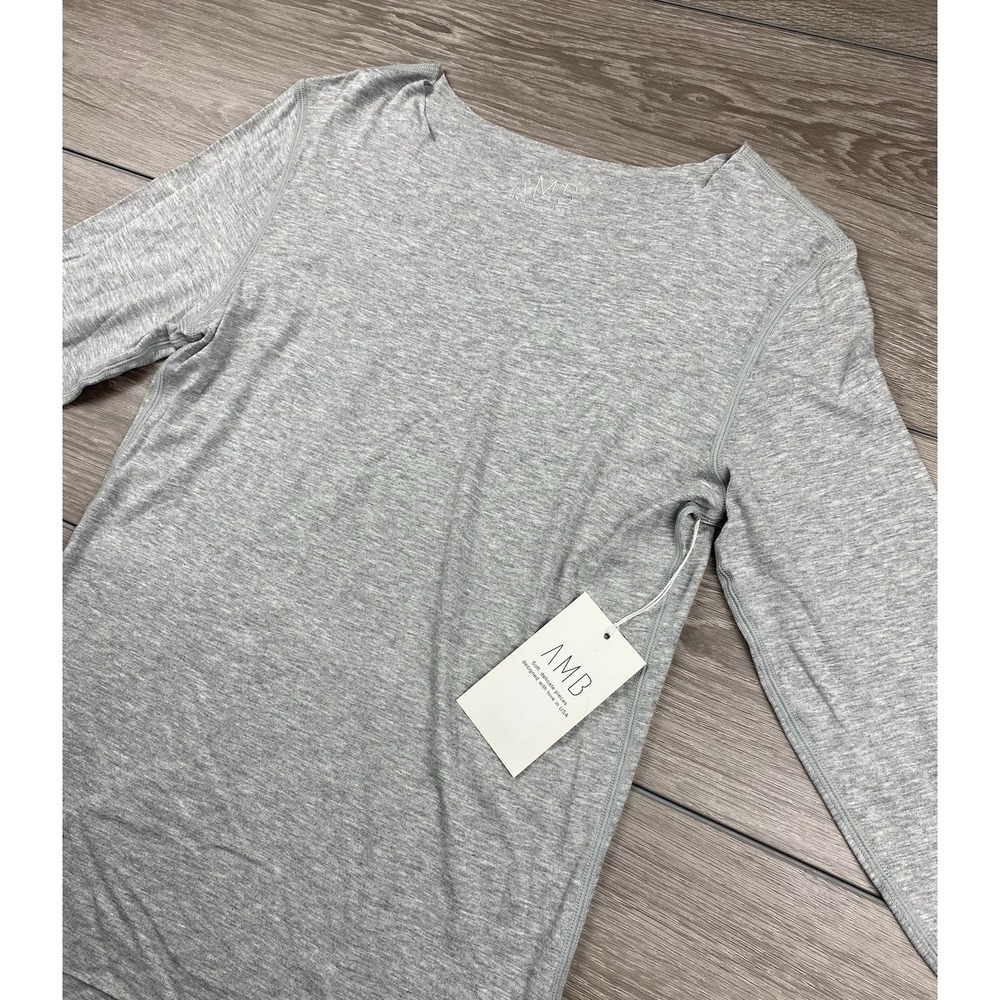 AMB Designs Women's Long Sleeve Tunic Top Grey One Size‎ New